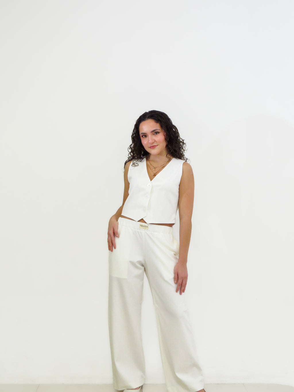 Chaleco Olivia Marfil